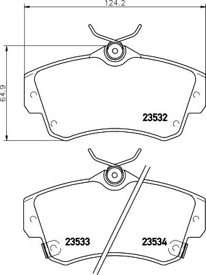 MINTEX Piduriklotsi komplekt,ketaspidur MDB2082