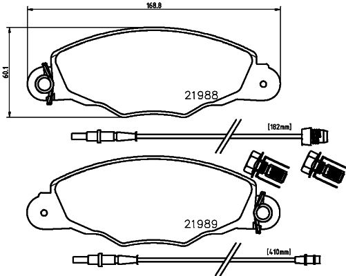 MINTEX Piduriklotsi komplekt,ketaspidur MDB2106