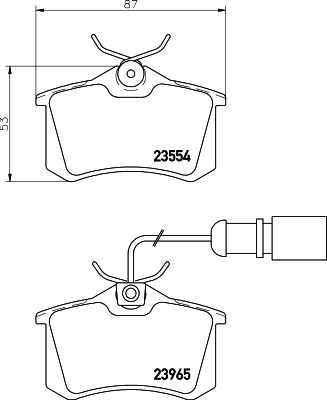 MINTEX Комплект тормозных колодок, дисковый тормоз MDB2118