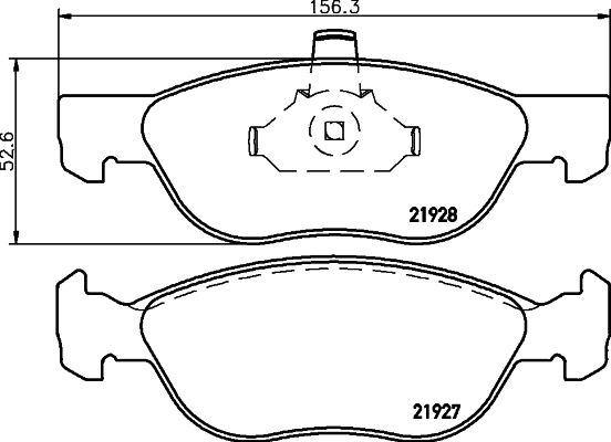 MINTEX Piduriklotsi komplekt,ketaspidur MDB2123