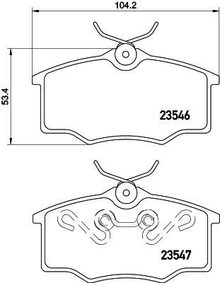 MINTEX Комплект тормозных колодок, дисковый тормоз MDB2127