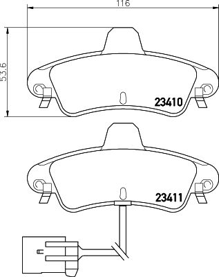 MINTEX Piduriklotsi komplekt,ketaspidur MDB2149