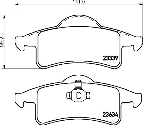 MINTEX Piduriklotsi komplekt,ketaspidur MDB2154