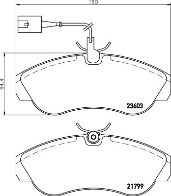 MINTEX Piduriklotsi komplekt,ketaspidur MDB2158