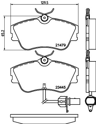 MINTEX Комплект тормозных колодок, дисковый тормоз MDB2177