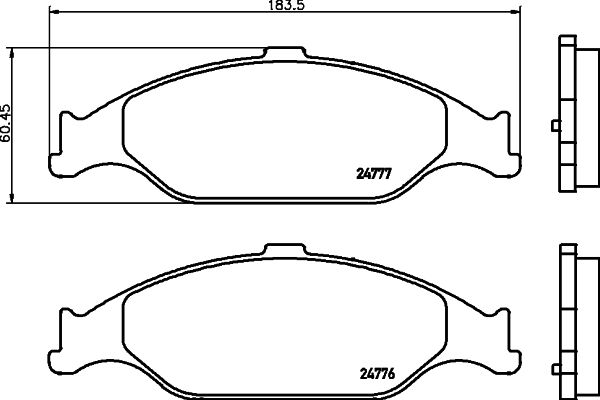 MINTEX Piduriklotsi komplekt,ketaspidur MDB2246