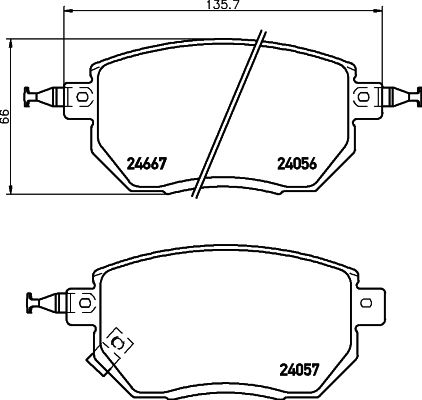 MINTEX Комплект тормозных колодок, дисковый тормоз MDB2387