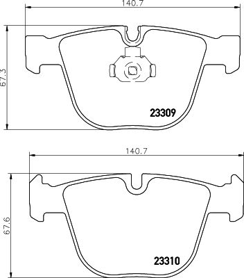 MINTEX Piduriklotsi komplekt,ketaspidur MDB2419