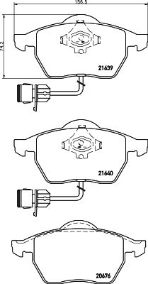 MINTEX Piduriklotsi komplekt,ketaspidur MDB2507