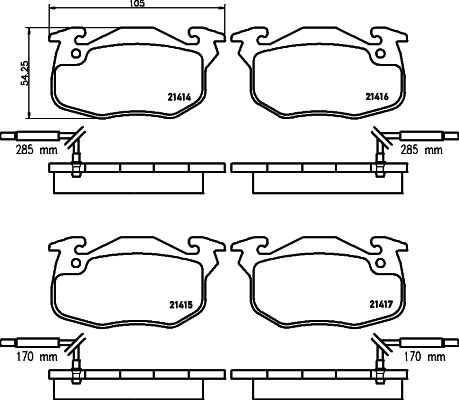 MINTEX Piduriklotsi komplekt,ketaspidur MDB2514