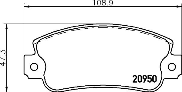 MINTEX Комплект тормозных колодок, дисковый тормоз MDB2526