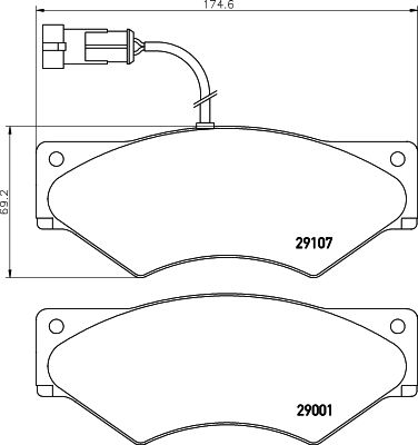 MINTEX Комплект тормозных колодок, дисковый тормоз MDB2603