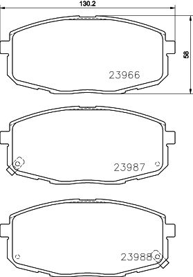MINTEX Комплект тормозных колодок, дисковый тормоз MDB2608