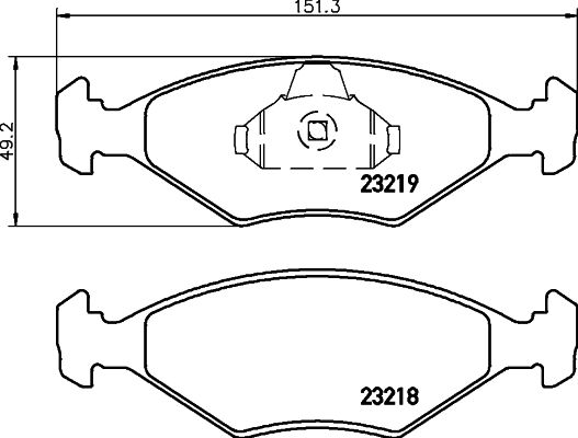 MINTEX Комплект тормозных колодок, дисковый тормоз MDB2615