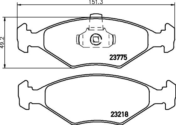 MINTEX Комплект тормозных колодок, дисковый тормоз MDB2616