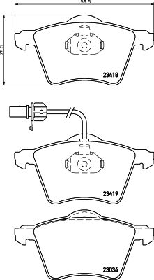 MINTEX Комплект тормозных колодок, дисковый тормоз MDB2625