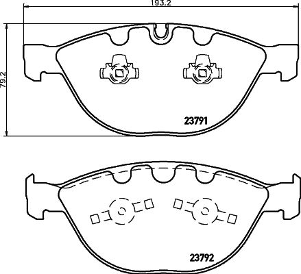 MINTEX Комплект тормозных колодок, дисковый тормоз MDB2646