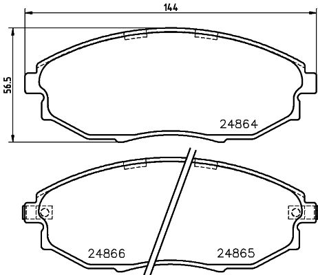 MINTEX Piduriklotsi komplekt,ketaspidur MDB2649