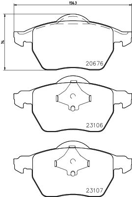 MINTEX Piduriklotsi komplekt,ketaspidur MDB2676