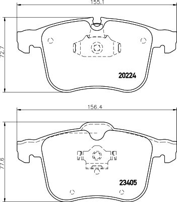 MINTEX Piduriklotsi komplekt,ketaspidur MDB2764