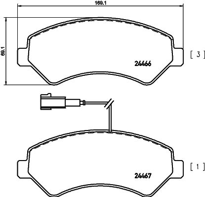 MINTEX Комплект тормозных колодок, дисковый тормоз MDB2848