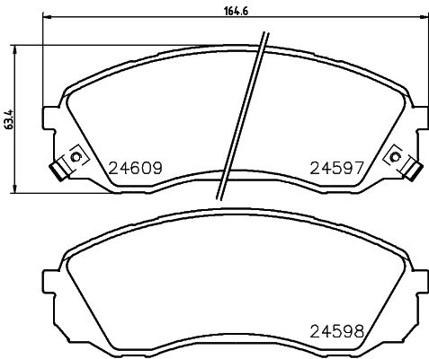 MINTEX Piduriklotsi komplekt,ketaspidur MDB2921