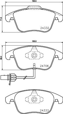 MINTEX Комплект тормозных колодок, дисковый тормоз MDB2952