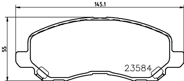 MINTEX Piduriklotsi komplekt,ketaspidur MDB2985