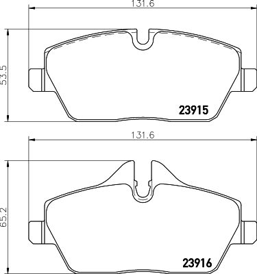 MINTEX Piduriklotsi komplekt,ketaspidur MDB3017