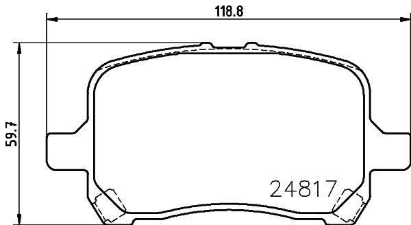 MINTEX Комплект тормозных колодок, дисковый тормоз MDB3038