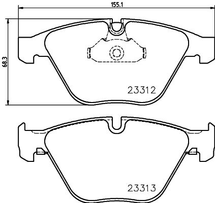MINTEX Комплект тормозных колодок, дисковый тормоз MDB3106
