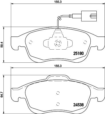 MINTEX Piduriklotsi komplekt,ketaspidur MDB3120