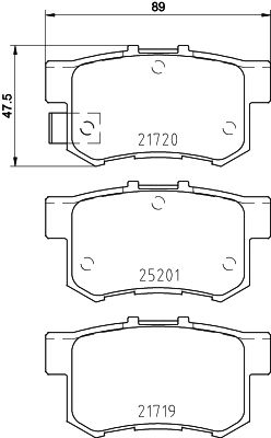 MINTEX Piduriklotsi komplekt,ketaspidur MDB3134