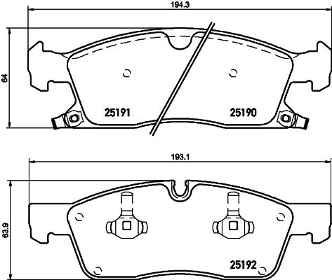 MINTEX Piduriklotsi komplekt,ketaspidur MDB3154