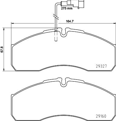 MINTEX Piduriklotsi komplekt,ketaspidur MDB3205