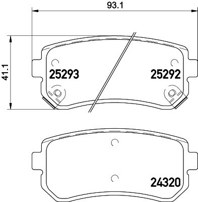 MINTEX Piduriklotsi komplekt,ketaspidur MDB3232