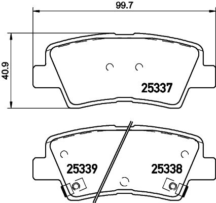 MINTEX Комплект тормозных колодок, дисковый тормоз MDB3252