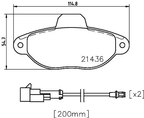 MINTEX Комплект тормозных колодок, дисковый тормоз MDB3317