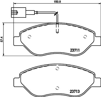 MINTEX Комплект тормозных колодок, дисковый тормоз MDB3318