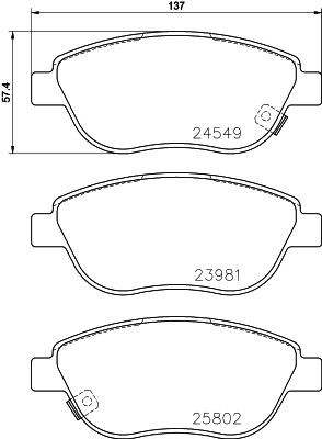 MINTEX Piduriklotsi komplekt,ketaspidur MDB3367