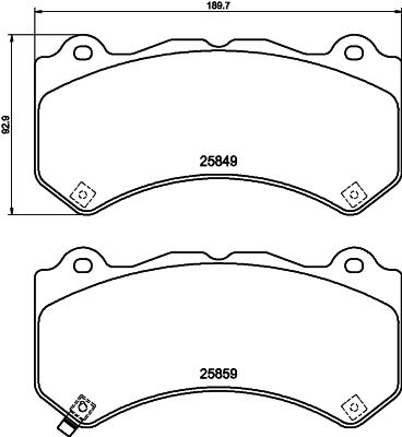 MINTEX Piduriklotsi komplekt,ketaspidur MDB3390