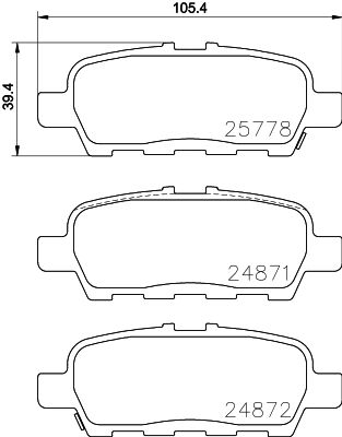 MINTEX Piduriklotsi komplekt,ketaspidur MDB3396