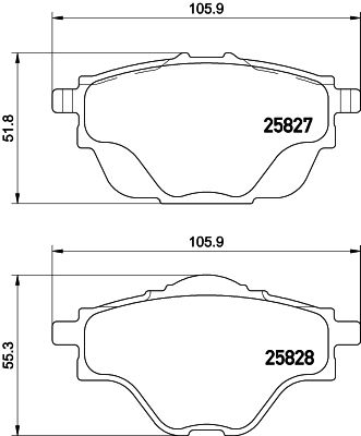 MINTEX Комплект тормозных колодок, дисковый тормоз MDB3402