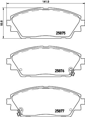 MINTEX Комплект тормозных колодок, дисковый тормоз MDB3417