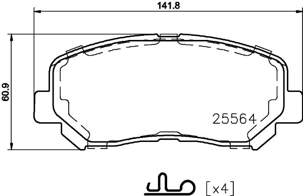 MINTEX Комплект тормозных колодок, дисковый тормоз MDB3788