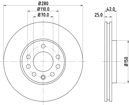 MINTEX Тормозной диск MDC1050