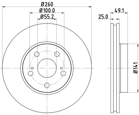 MINTEX Тормозной диск MDC1068