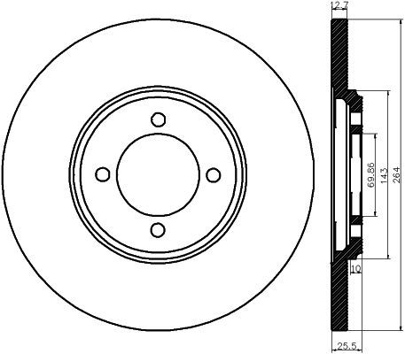 MINTEX Тормозной диск MDC130
