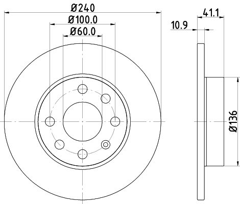 MINTEX Тормозной диск MDC1453