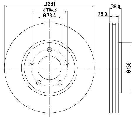 MINTEX Тормозной диск MDC1555